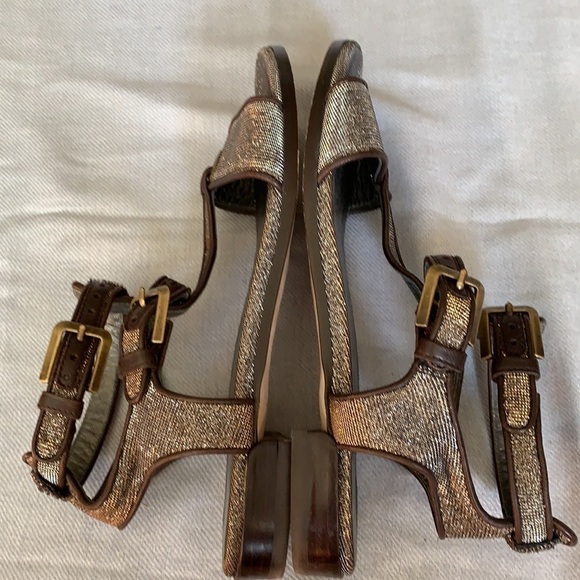 Stuart Weitzman Pyrite Nocturne Glitter Sandals 6 - Picture 8 of 12